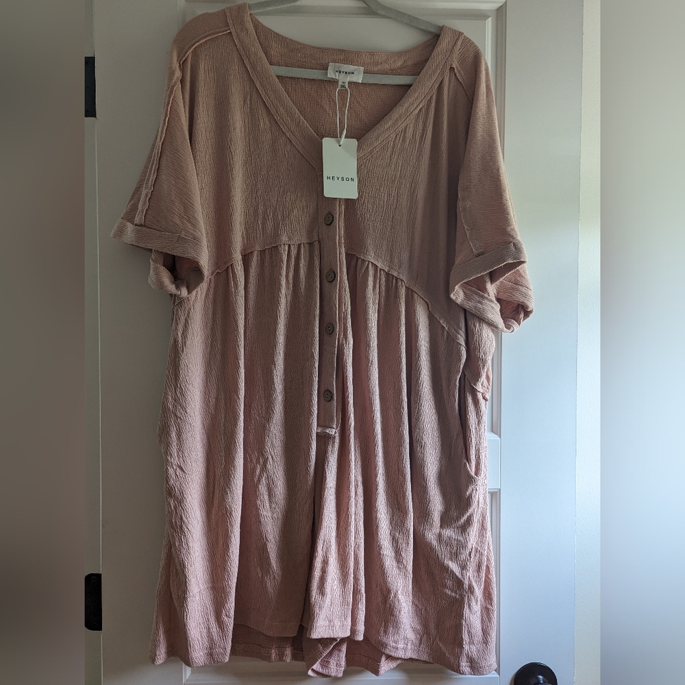 Heyson Plus Size Dusty Rose Romper